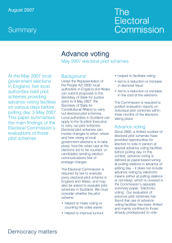 Summary Advance voting