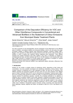 Comparison of the Depuration Efficiency for VOC and Other
