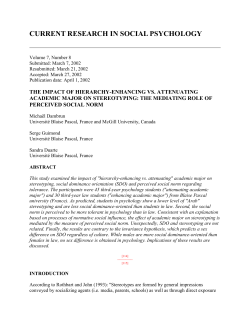 current research in social psychology
