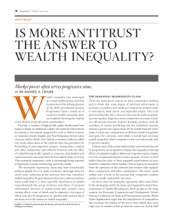 Is More AntItrust the Answer to weAlth InequAlIty?