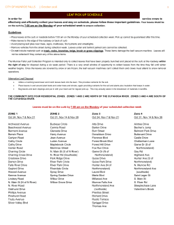 leaf pick-up schedule - City of Munroe Falls