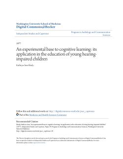 An experimental base to cognitive learning: its application in the