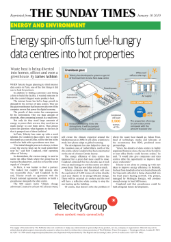 Energy spin-offs turn fuel-hungry data centres into