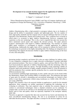 Development of an economic decision support for the application of