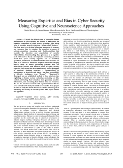 Measuring Expertise and Bias in Cyber Security Using Cognitive