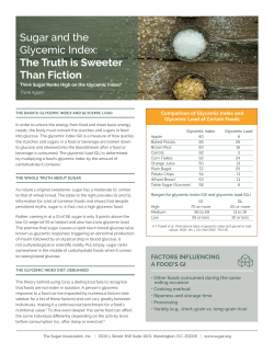 Sugar and the Glycemic Index