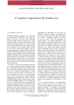 A Cognitive Approach to the Earliest Art