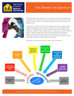 The Shared Use Spectrum - Safe Routes to School National