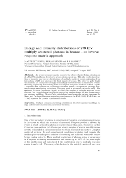 Energy and intensity distributions of 279 keV multiply scattered