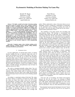 Psychometric Modeling of Decision Making Via Game Play