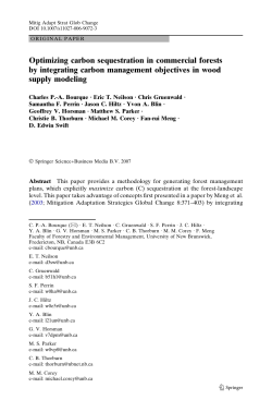 Optimizing carbon sequestration in commercial forests by integrating