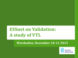Evaluation of VTL from different perspectives (Tjalling Gelsema)