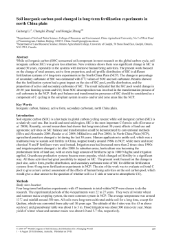 Soil inorganic carbon pool changed in long