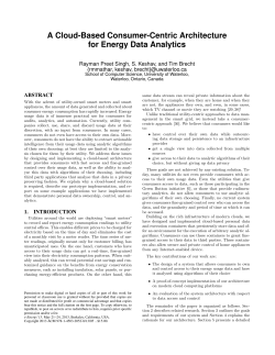 A Cloud-Based Consumer-Centric Architecture for Energy Data