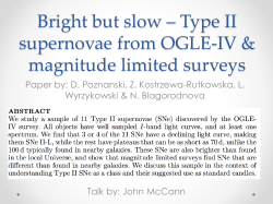 Bright but slow * Type II supernovae from OGLE-IV