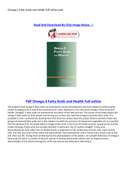 PdF Omega-3 Fatty Acids and Health Full online