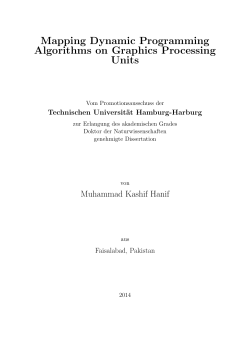 Mapping Dynamic Programming Algorithms on Graphics