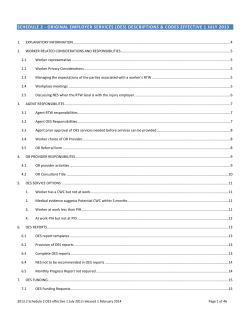 Schedule 2 - OES - WorkSafe Victoria