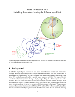 PHYS 320 Problem Set 1 Switching dimensions: beating the di