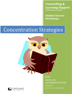 Concentration Strategies