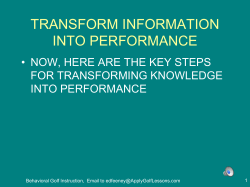 PowerPoint Presentation - PGA GOLF LESSON PROCESS Full