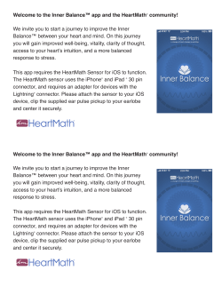 the Inner Balance&trade; app and the HeartMath - bio