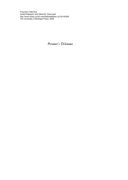 Prisoner`s Dilemma Anatol Rapoport and Albert M. Chammah http