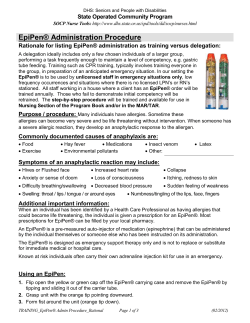 EpiPen Rational and Procedure