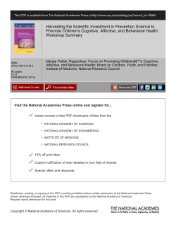 Harvesting the Scientific Investment in Prevention Science