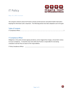 Maple Leaf Orthodontics IT Policy