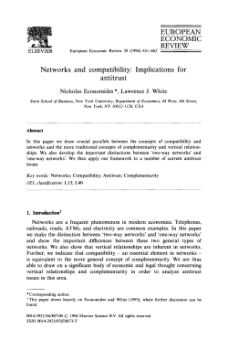 Networks and compatibility: Implications for antitrust