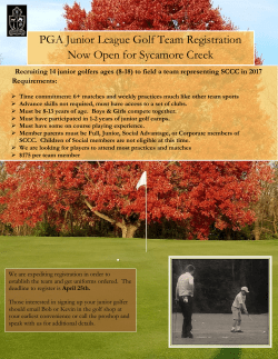 PGA Junior League Golf Team Registration