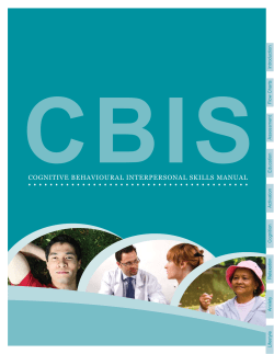 COGNITIVE BEHAVIOURAL INTERPERSONAL SKILLS MANUAL
