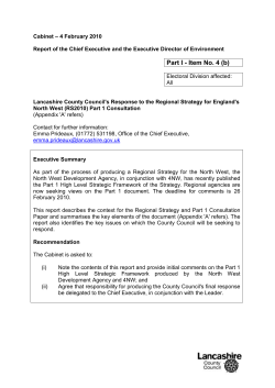 Cabinet – Insert Date - Lancashire County Council