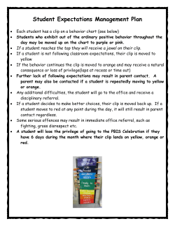 Mrs. Peck`s Behavior Management Plan