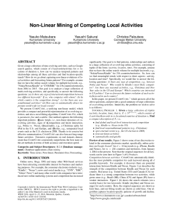 Non-Linear Mining of Competing Local Activities
