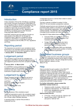 Compliance report 2015
