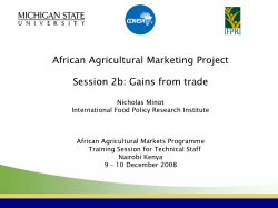 Gains from trade - MSU Food Security Group