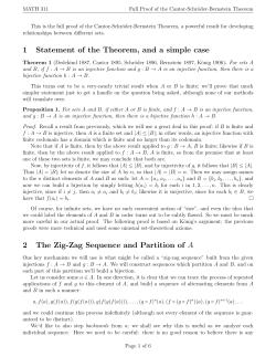 1 Statement of the Theorem, and a simple case 2 The Zig