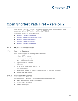 Chapter 27 Open Shortest Path First &ndash; Version 2