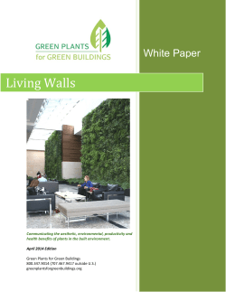 Living Walls - Green Plants for Green Buildings