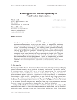 Robust Approximate Bilinear Programming for Value Function