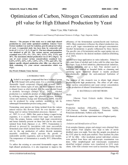 Optimization of Carbon, Nitrogen Concentration