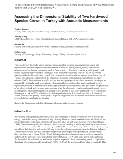 Assessing the Dimensional Stability of Two Hardwood Species