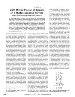 Light-Driven Motion of Liquids on a Photoresponsive