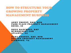 How to Structure your Growing Property Management Business