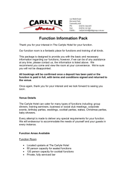 Function Information Pack