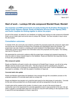 Lumleys Hill site compound Wardell Road, Wardell