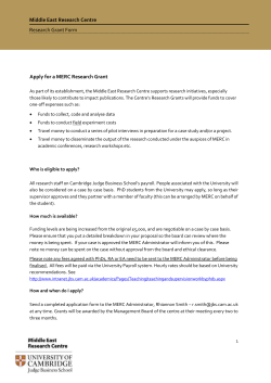 Apply for a MERC Research Grant