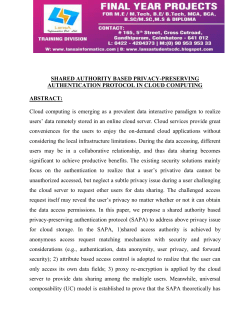 Shared Authority Based Privacy-preserving Authentication Protocol